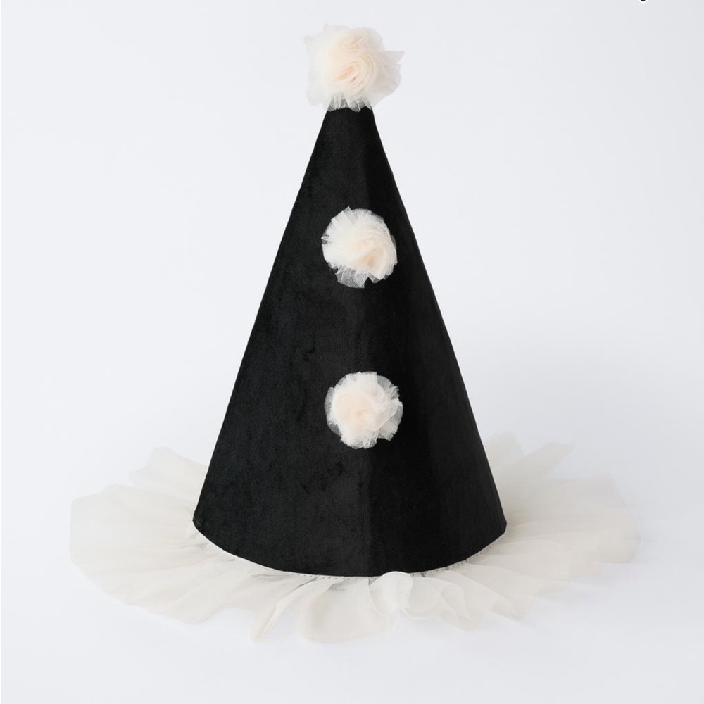 ZARA Kids Girl Boy Harlequin Clown Costume Hat 3-6 Y NWT